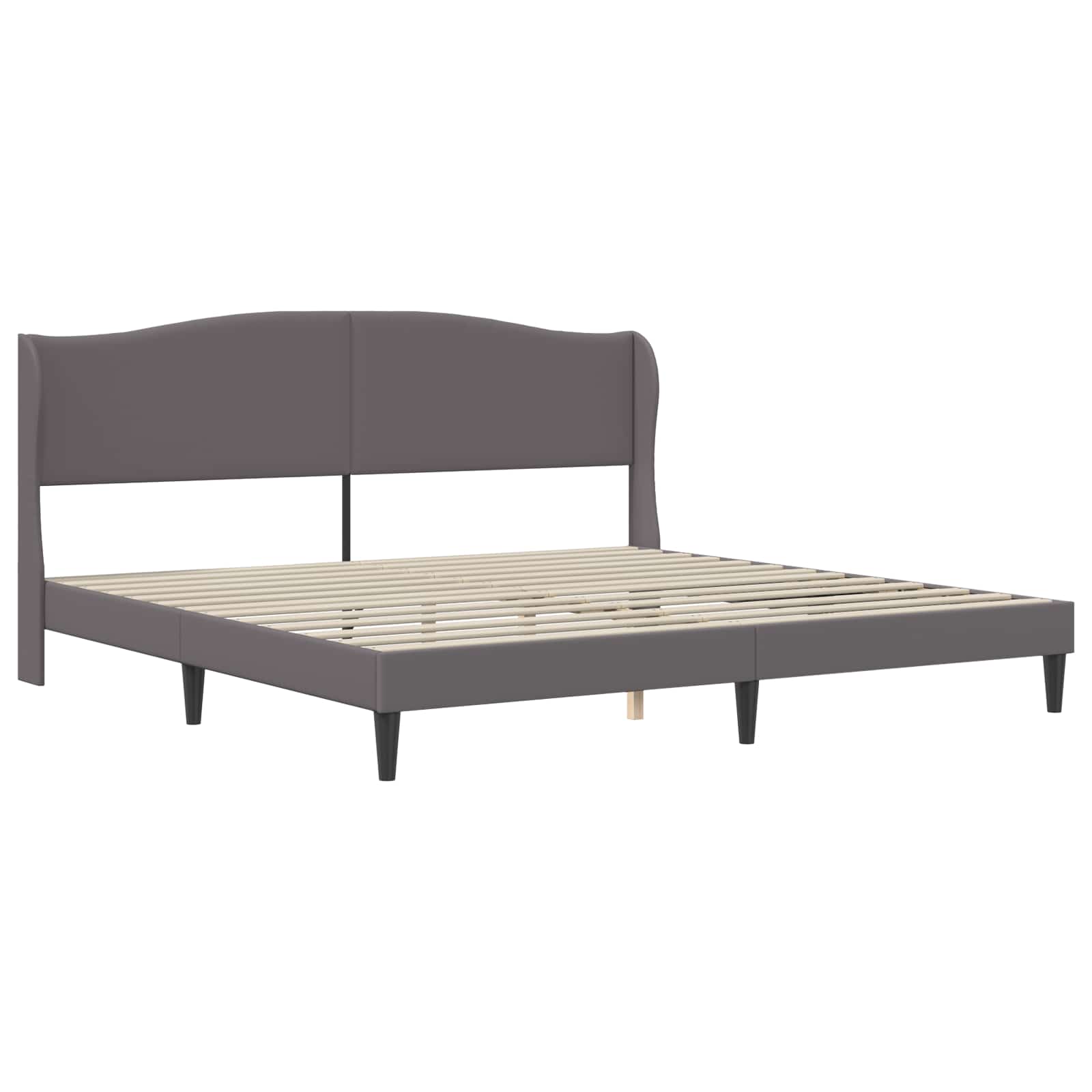 Struttura del letto con testiera Grigio 180 x 200 cm Similpelle | homemem39