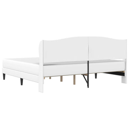 Struttura del letto con testiera Bianco 180 x 200 cm Similpelle | homemem39