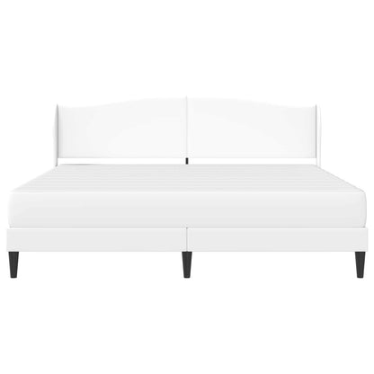 Struttura del letto con testiera Bianco 180 x 200 cm Similpelle | homemem39
