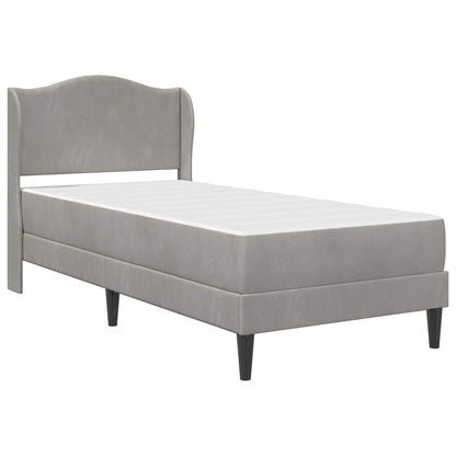 Struttura del letto Grigio Chiaro 90 x 190 cm Velluto | homemem39