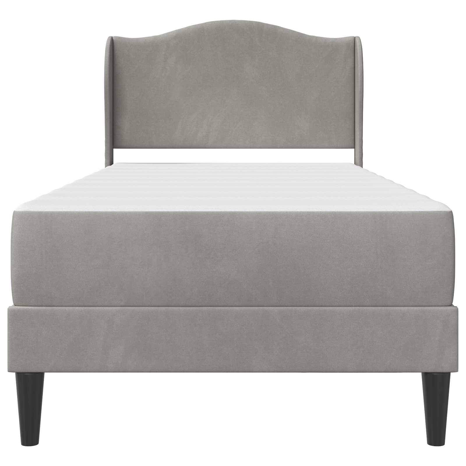 Struttura del letto Grigio Chiaro 90 x 190 cm Velluto | homemem39