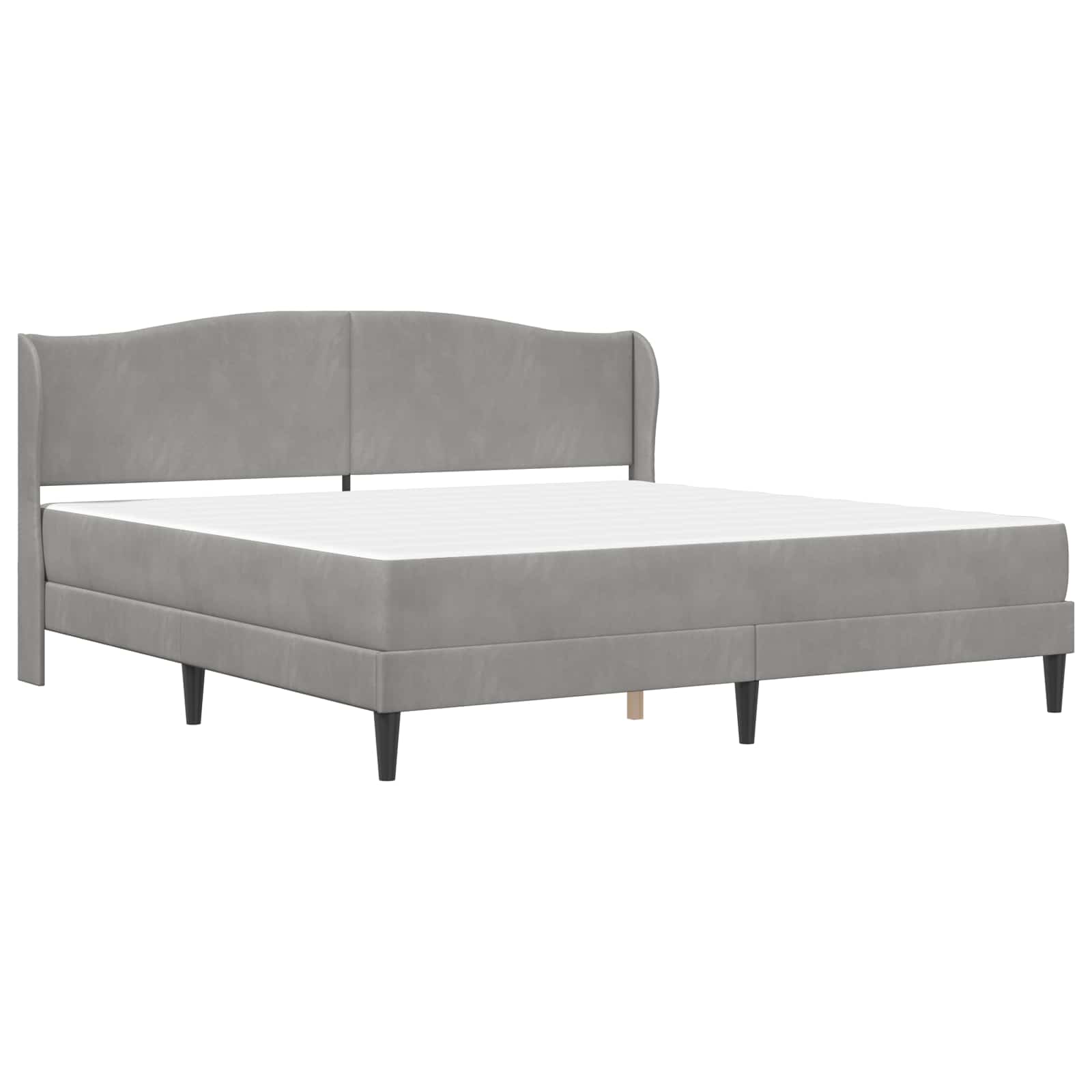 Struttura del letto Grigio Chiaro 180 x 200 cm Velluto | homemem39