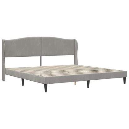 Struttura del letto Grigio Chiaro 180 x 200 cm Velluto | homemem39