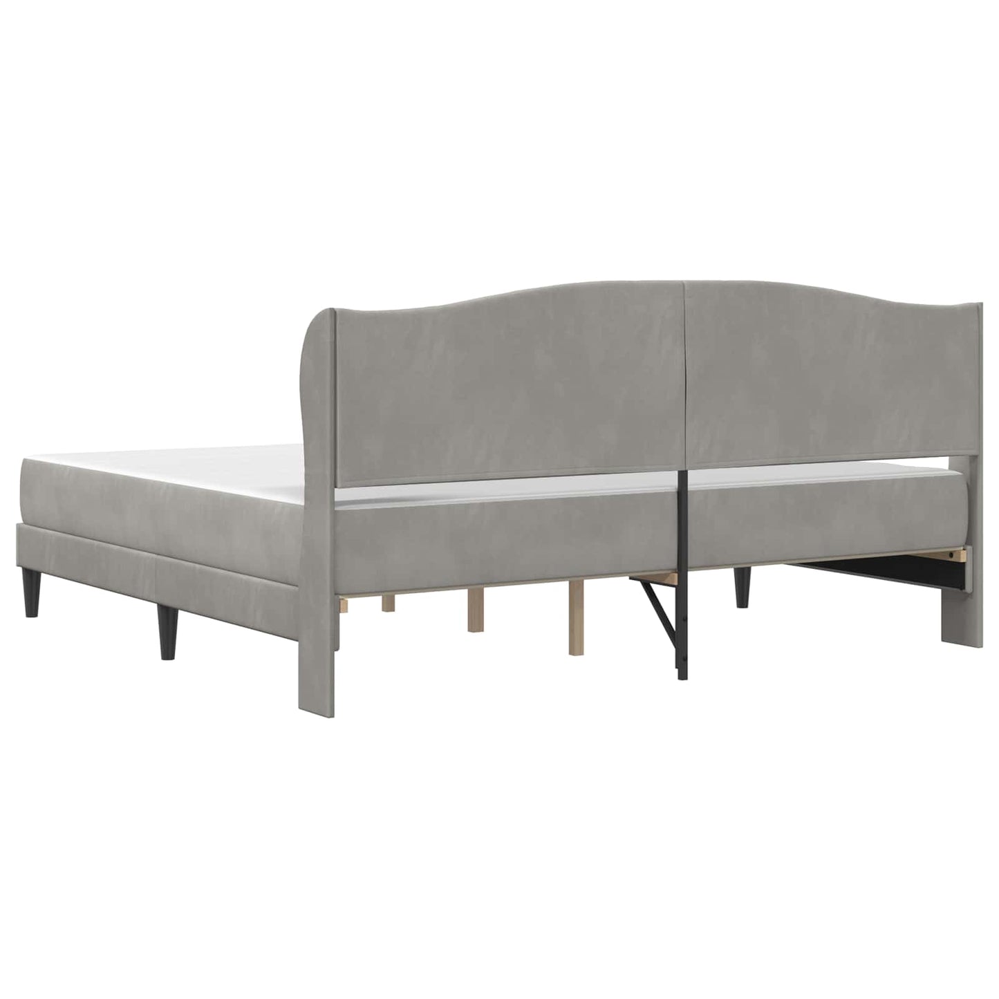 Struttura del letto Grigio Chiaro 180 x 200 cm Velluto | homemem39