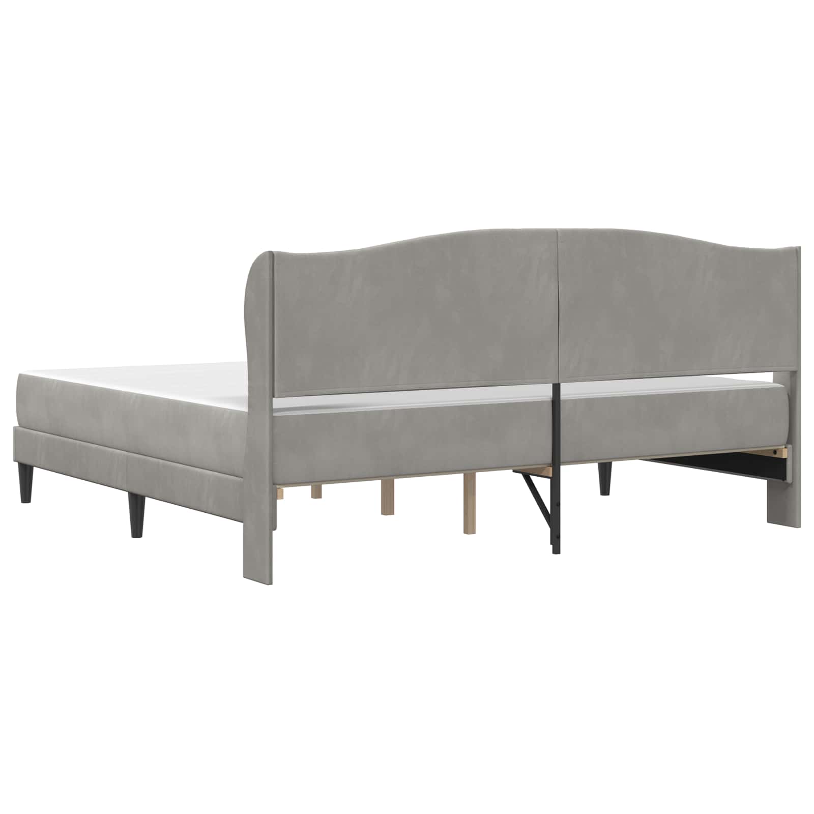 Struttura del letto Grigio Chiaro 180 x 200 cm Velluto | homemem39