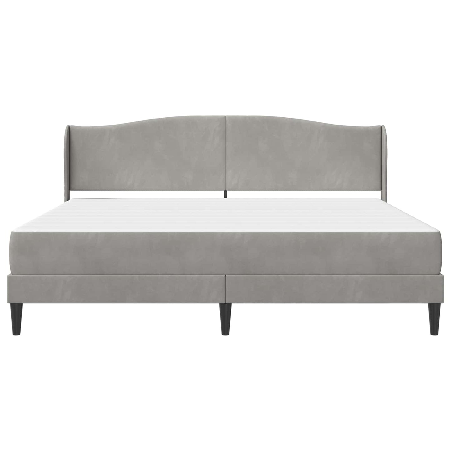 Struttura del letto Grigio Chiaro 180 x 200 cm Velluto | homemem39