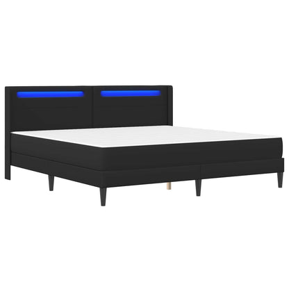 Struttura del letto con testiera Nero 180 x 200 cm Similpelle | homemem39