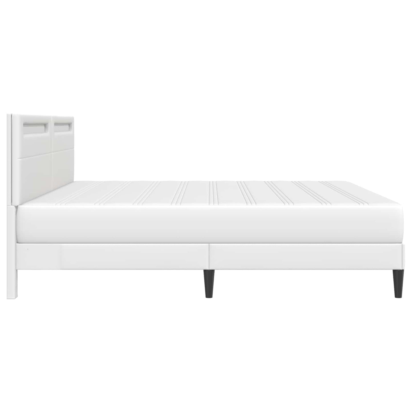 Struttura del letto con testiera Bianco 180 x 200 cm Similpelle | homemem39