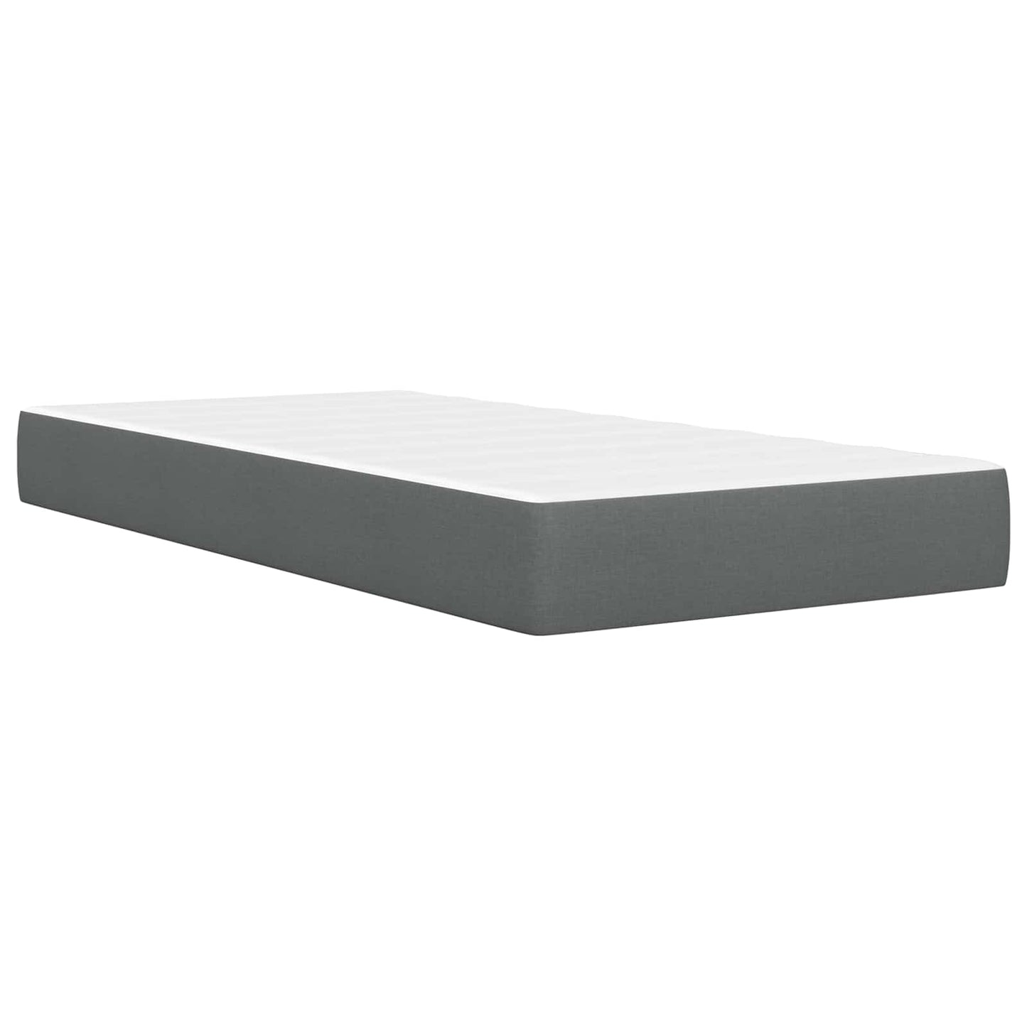 Struttura letto con materasso Grigio scuro 90 x 190 cm Tessuto | homemem39