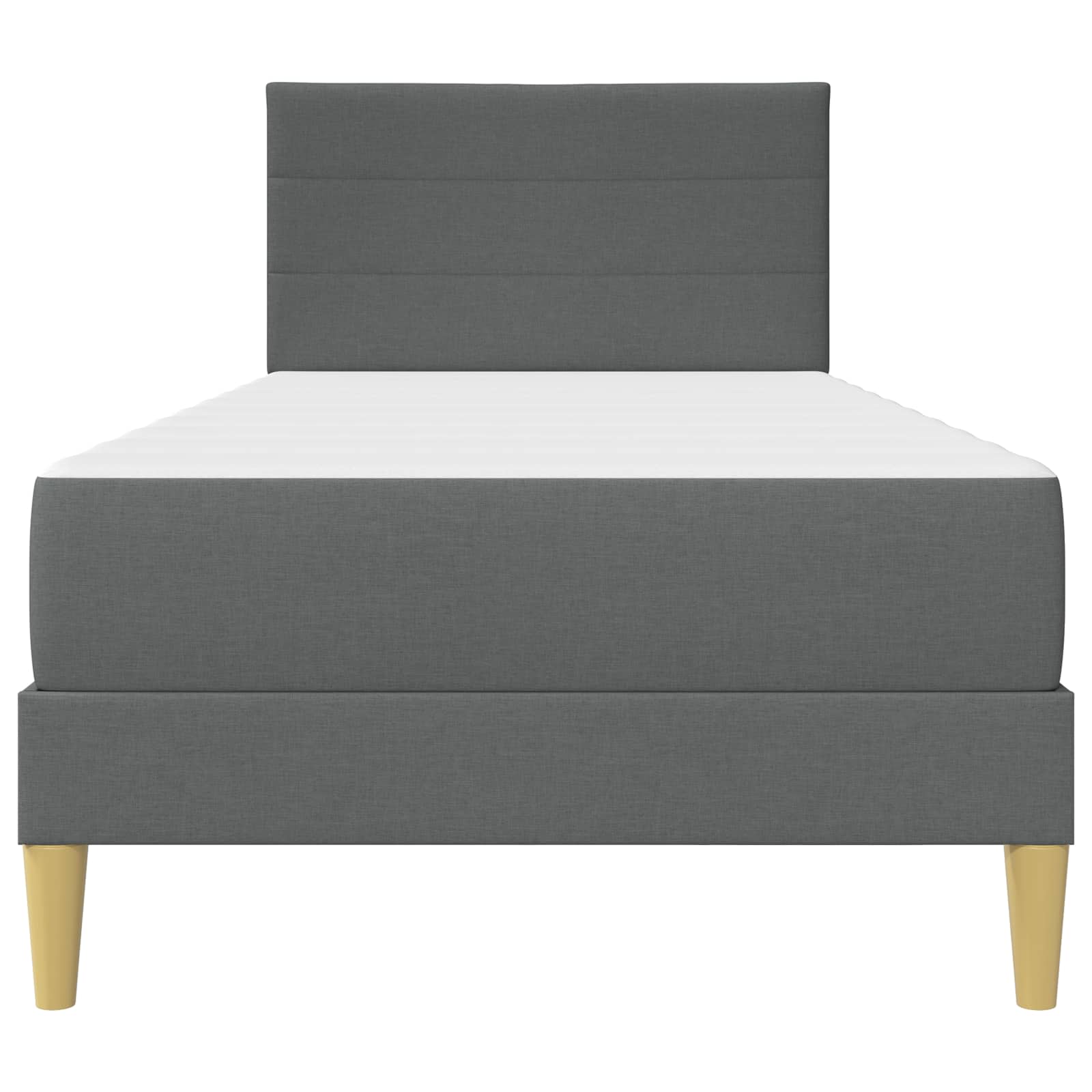 Struttura letto con materasso Grigio scuro 90 x 190 cm Tessuto | homemem39