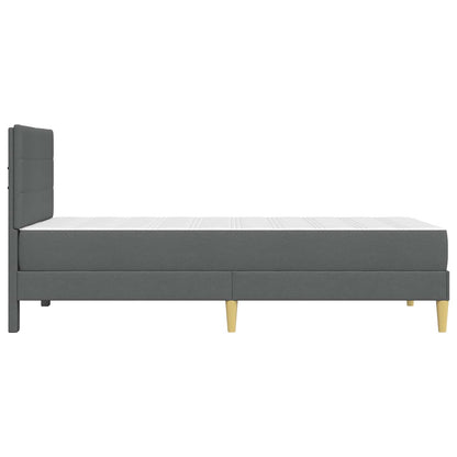 Struttura letto con materasso Grigio scuro 90 x 190 cm Tessuto | homemem39