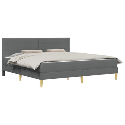 Struttura letto con materasso Grigio scuro 180 x 200 cm Tessuto | homemem39