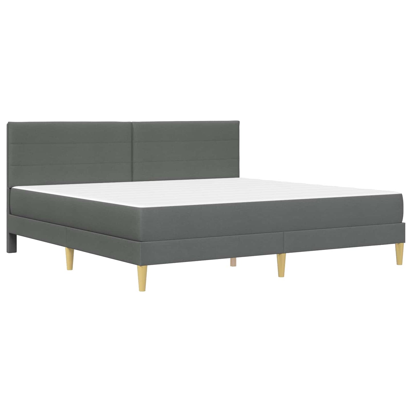 Struttura letto con materasso Grigio scuro 180 x 200 cm Tessuto | homemem39