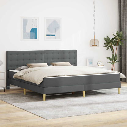 Struttura letto con materasso Grigio scuro 180 x 200 cm Tessuto | homemem39