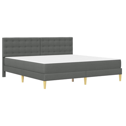 Struttura letto con materasso Grigio scuro 180 x 200 cm Tessuto | homemem39