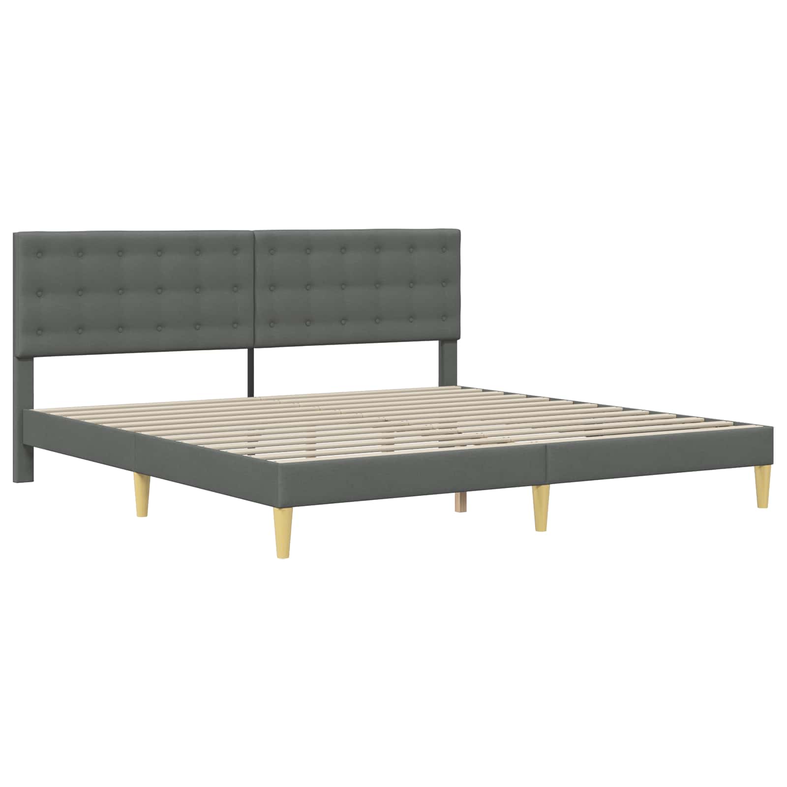 Struttura letto con materasso Grigio scuro 180 x 200 cm Tessuto | homemem39