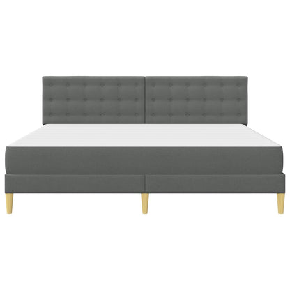 Struttura letto con materasso Grigio scuro 180 x 200 cm Tessuto | homemem39