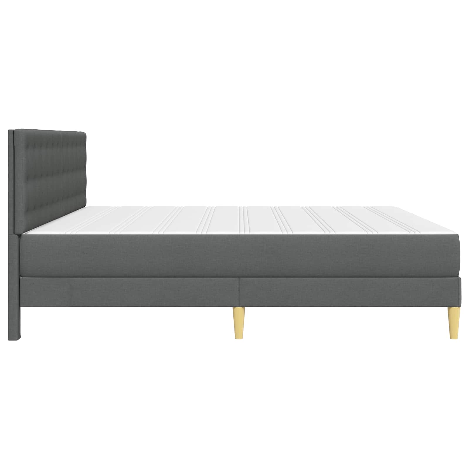 Struttura letto con materasso Grigio scuro 180 x 200 cm Tessuto | homemem39