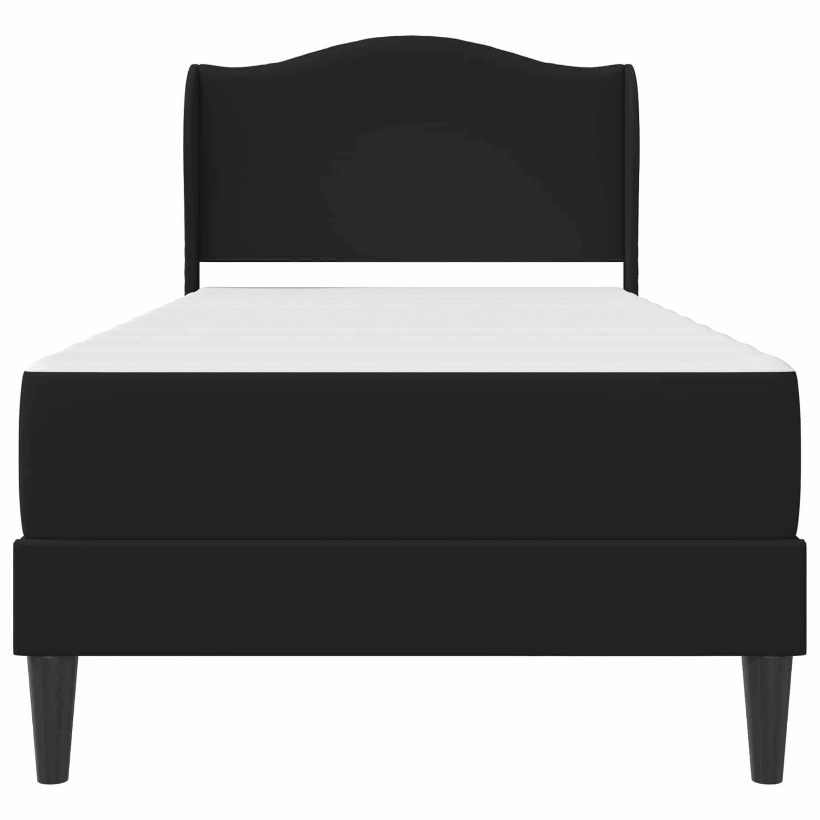 Struttura del letto con testiera Nero 90 x 190 cm Similpelle | homemem39
