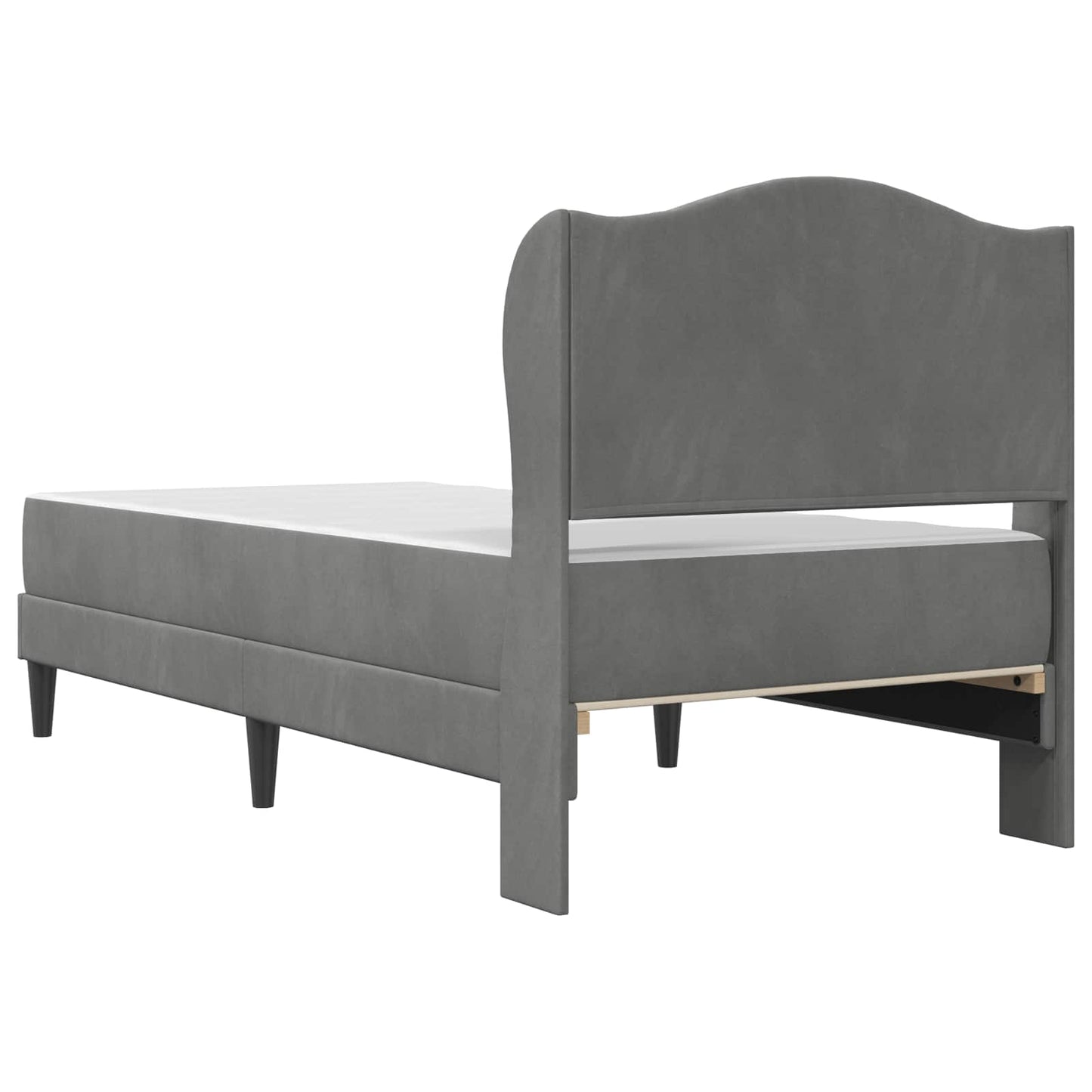 Struttura del letto Grigio Scuro 90 x 190 cm Velluto | homemem39