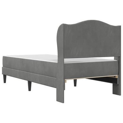 Struttura del letto Grigio Scuro 90 x 190 cm Velluto | homemem39