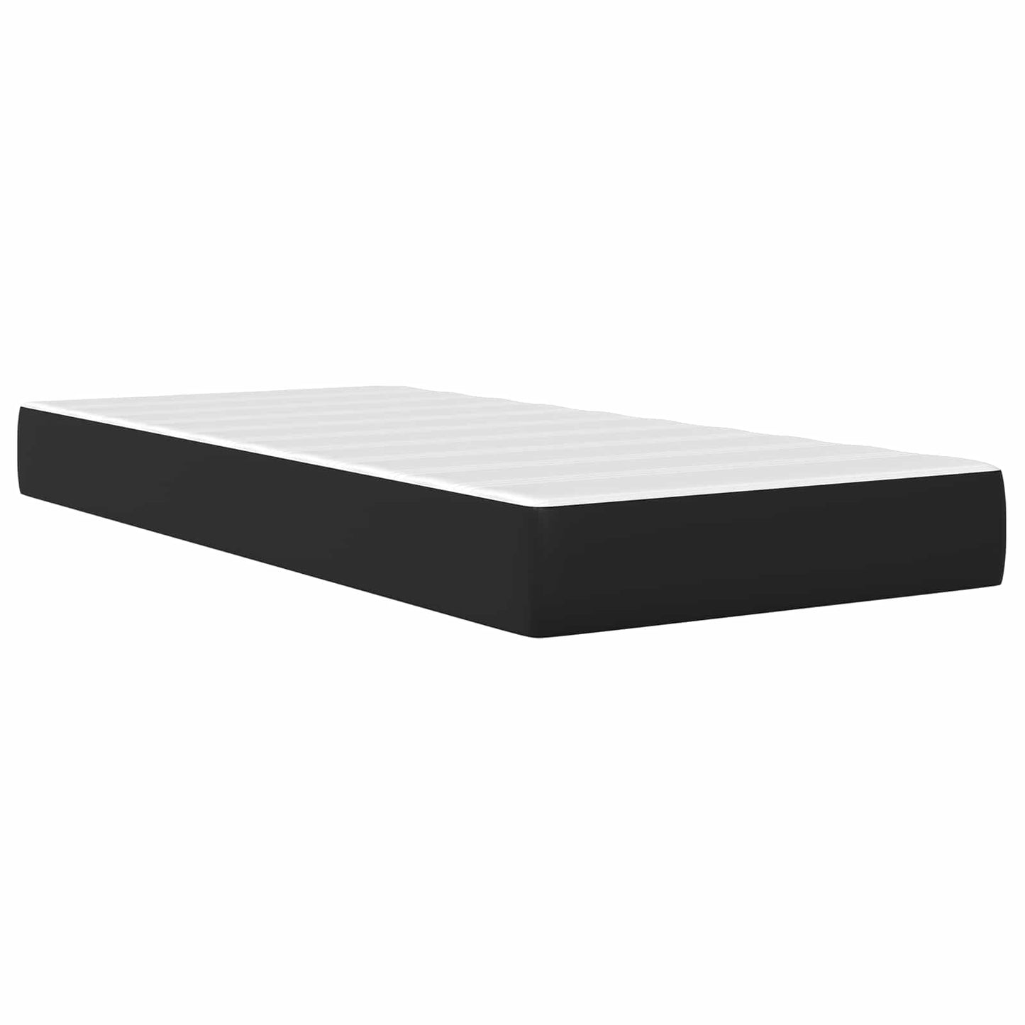 Struttura letto con materasso Nero 90 x 190 cm Pelle Sintetica | homemem39