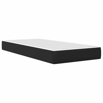 Struttura letto con materasso Nero 90 x 190 cm Pelle Sintetica | homemem39
