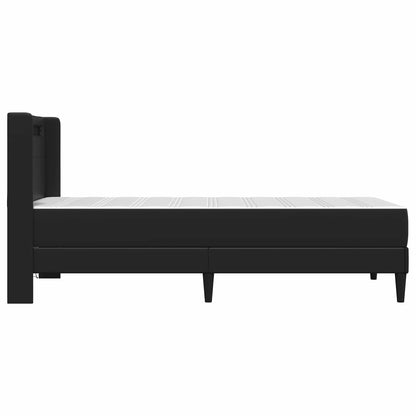 Struttura letto con materasso Nero 90 x 190 cm Pelle Sintetica | homemem39