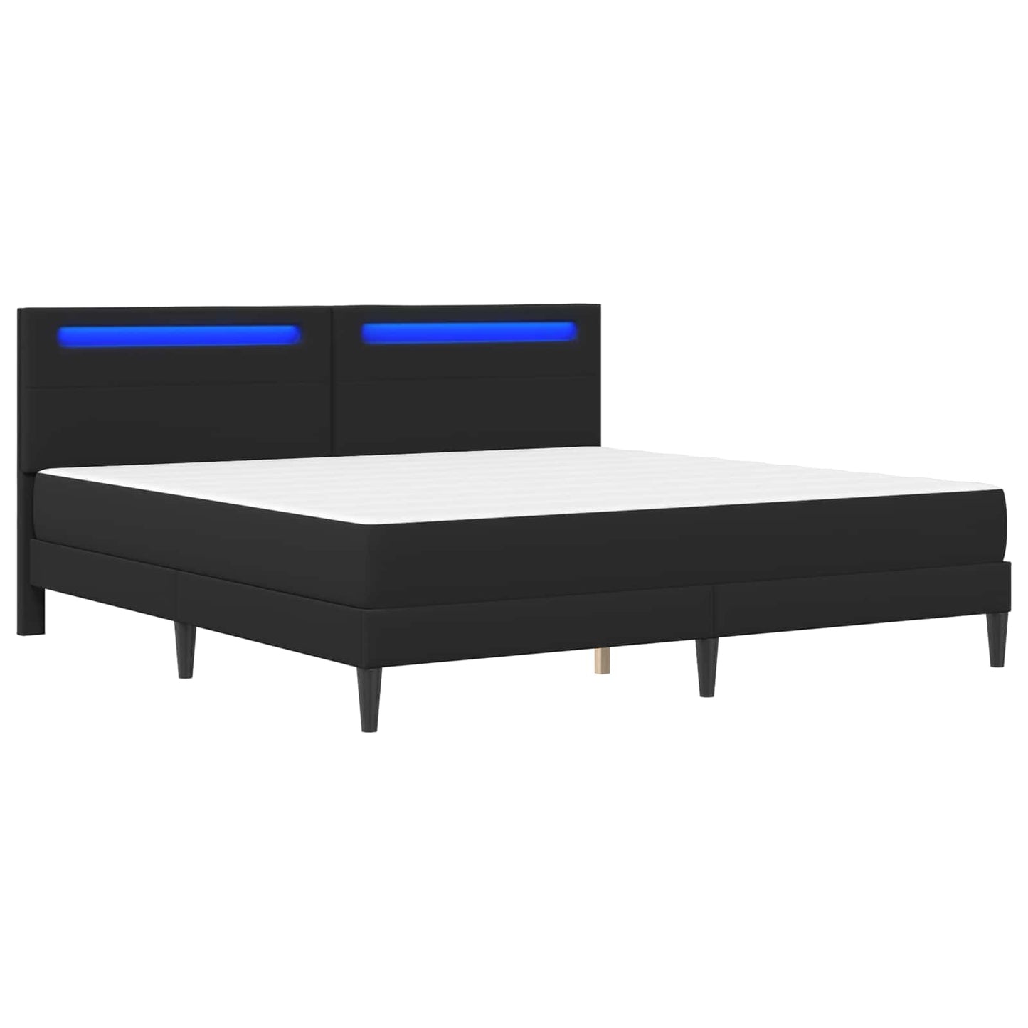 Struttura del letto con testiera Nero 180 x 200 cm Similpelle | homemem39