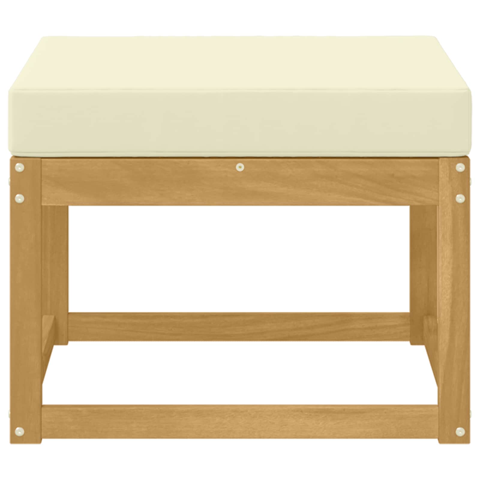 Poggiapiedi da esterno Legno di Acacia Massello Bianco | homemem39