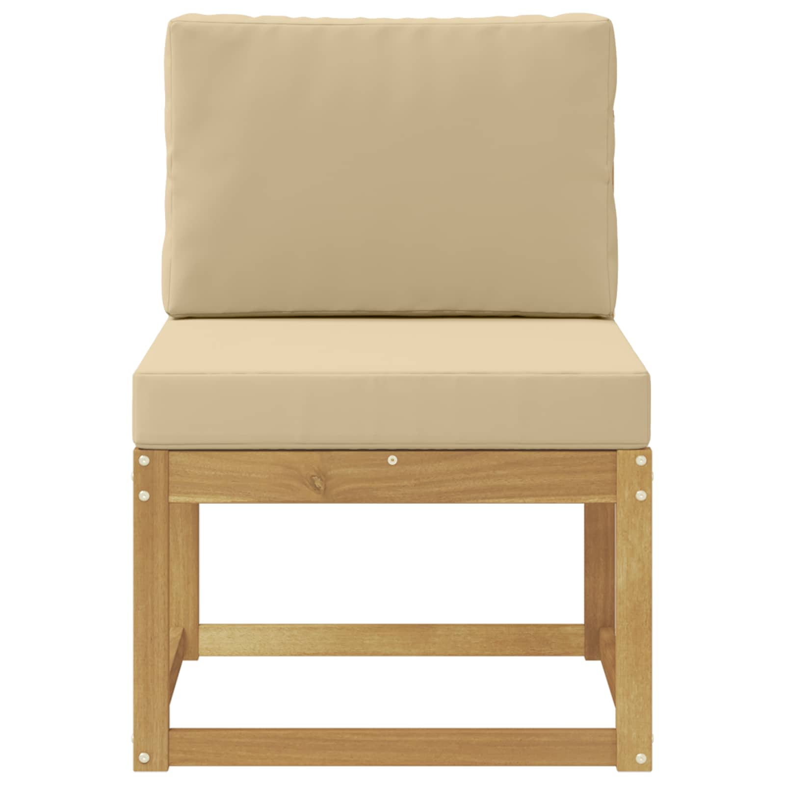 Set di divani da esterno Bianco e Beige 59 x 63 x 73 cm | homemem39