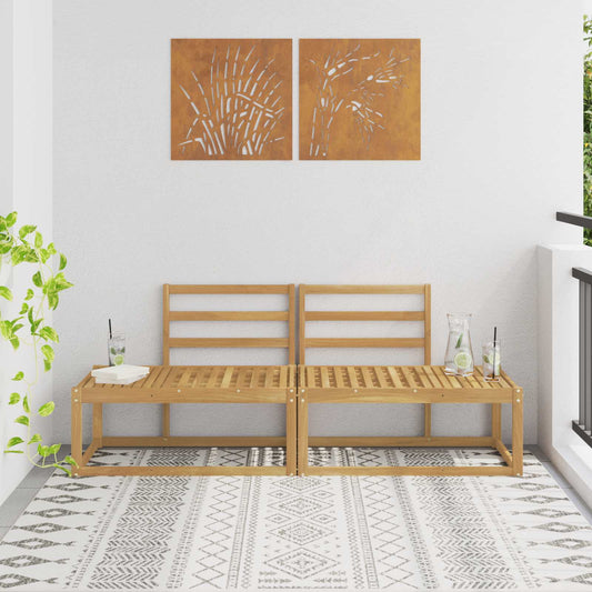 Divano da Esterno 2 Pezzo Bianco 182,5 x 63 x 73 cm - homemem39