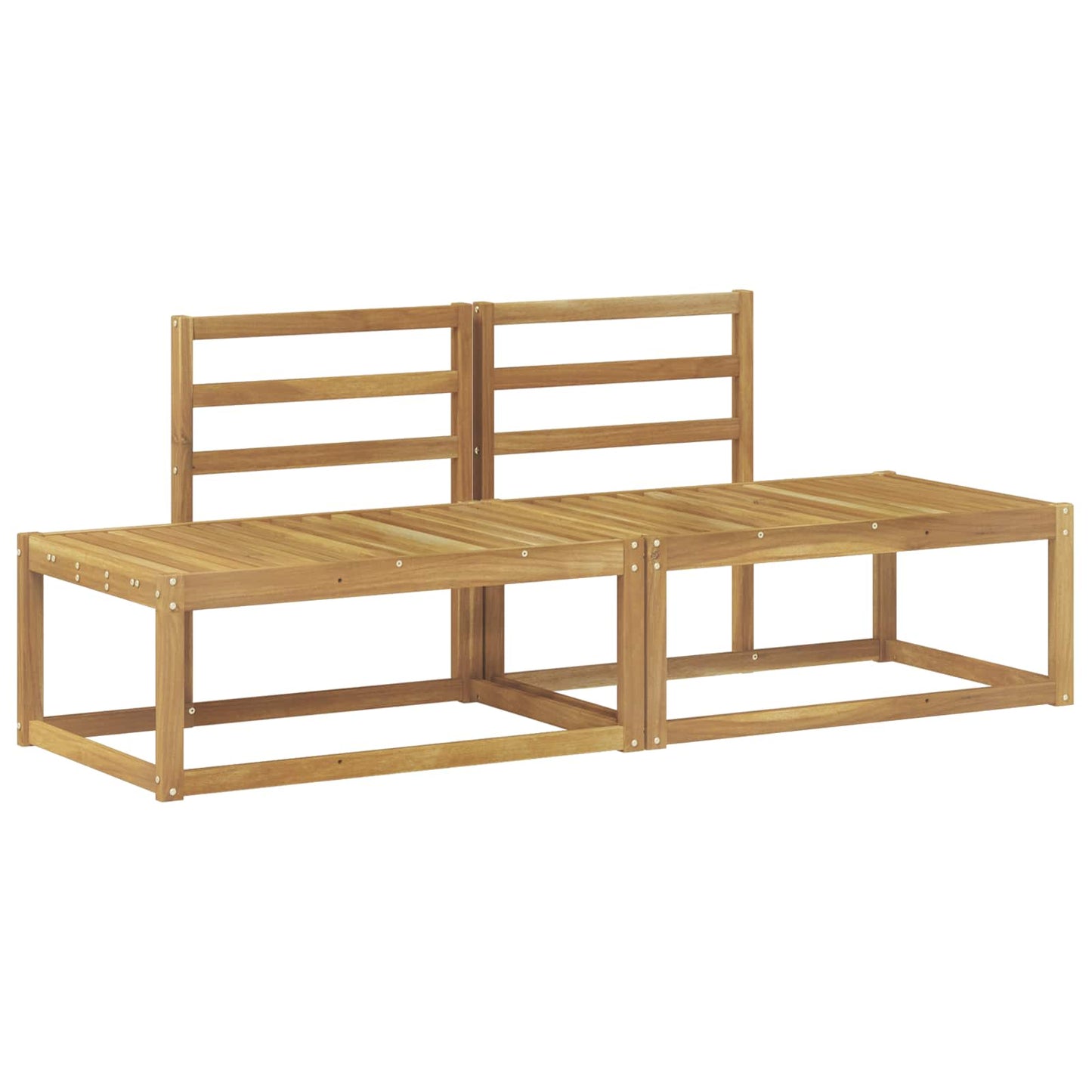 Divano da Esterno 2 Pezzo Bianco 182,5 x 63 x 73 cm | homemem39