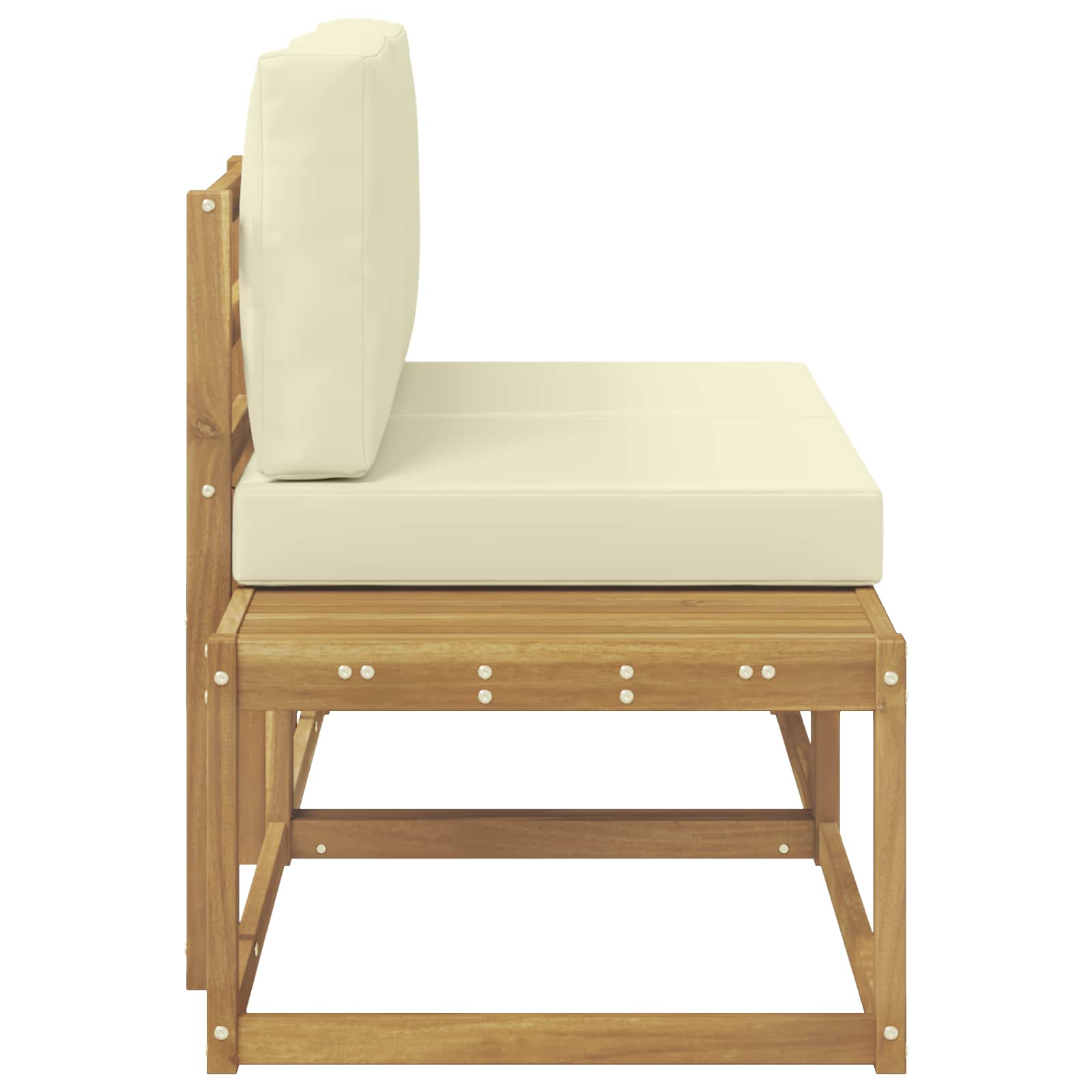 Divano da Esterno 2 Pezzo Bianco Legno di Acacia Massello | homemem39