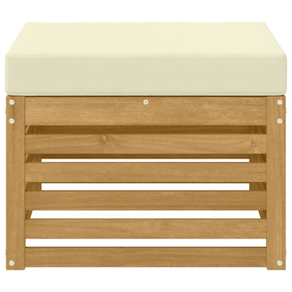 Poggiapiedi da Esterno Legno di Acacia Massello Bianco