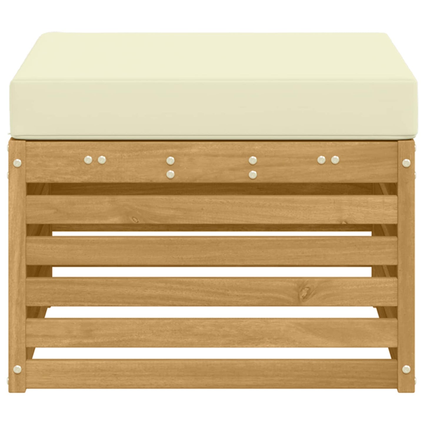 Poggiapiedi da Esterno Legno di Acacia Massello Bianco