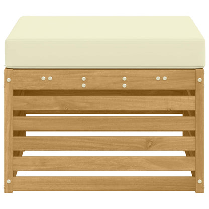 Poggiapiedi da Esterno Legno di Acacia Massello Bianco