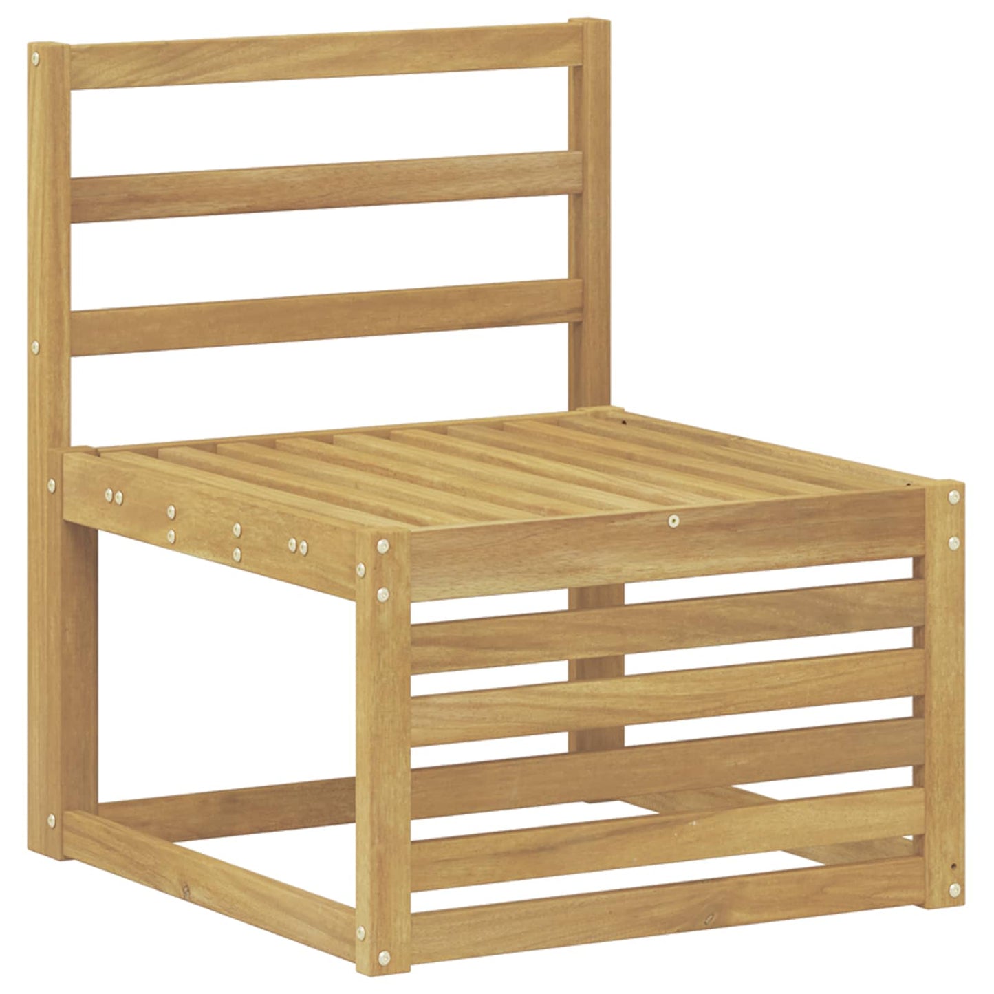 Divano centrale per esterno Legno di Acacia Massello Bianco - homemem39