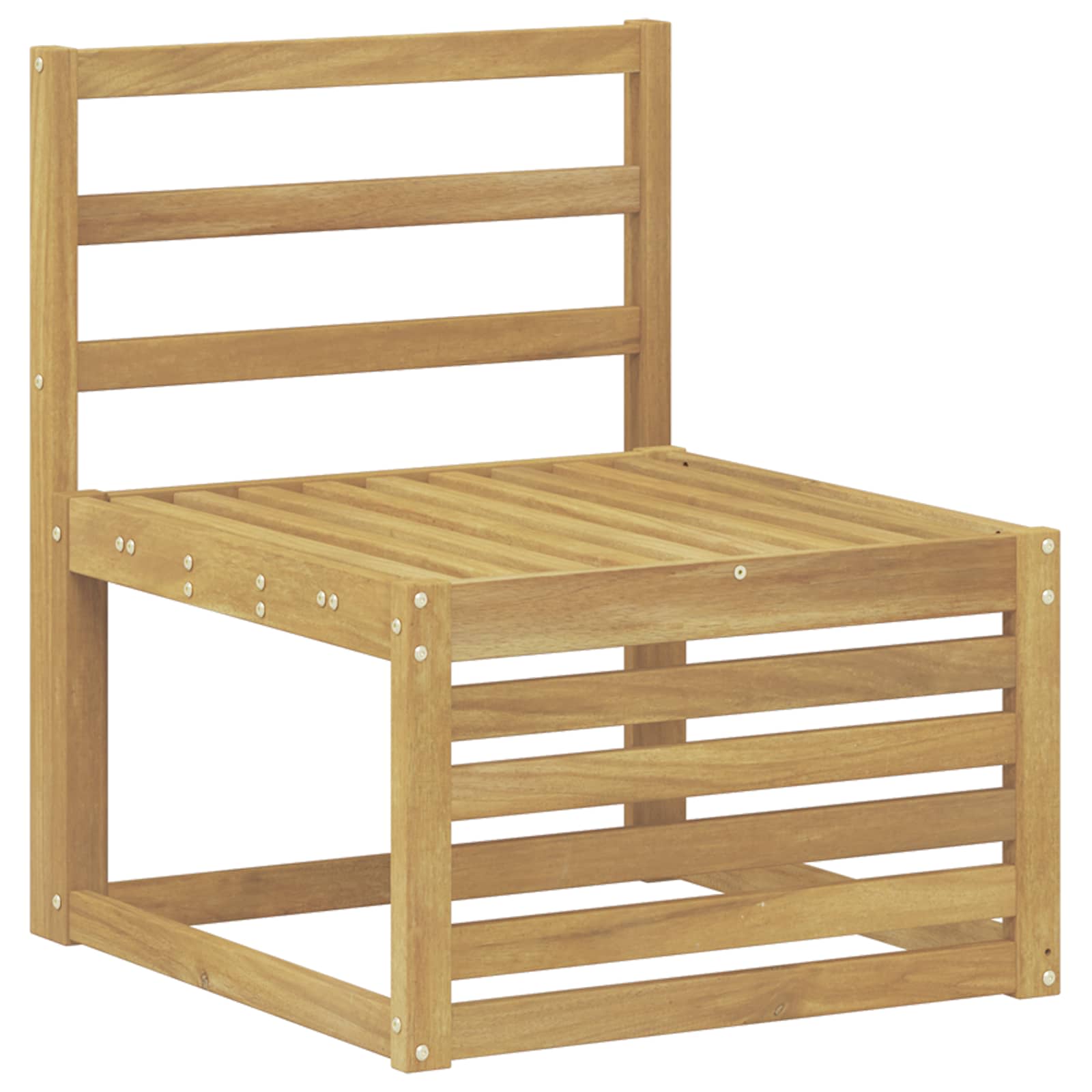 Divano centrale per esterno Legno di Acacia Massello Bianco - homemem39