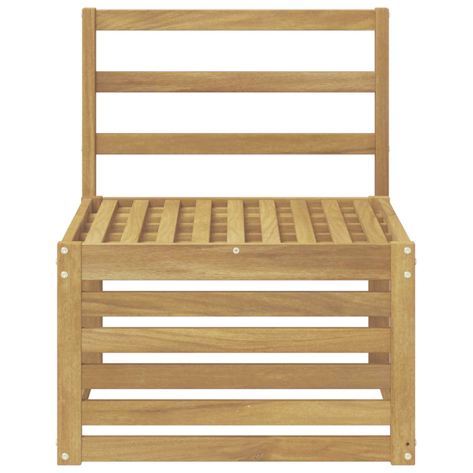 Divano centrale per esterno Legno di Acacia Massello Bianco - homemem39