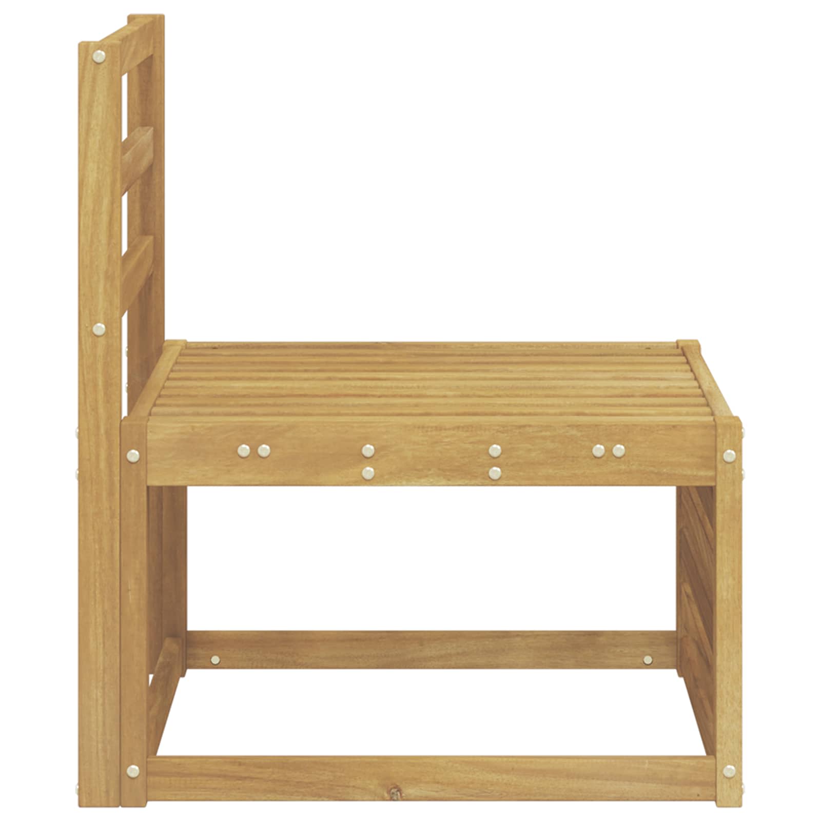 Divano centrale per esterno Legno di Acacia Massello Bianco - homemem39