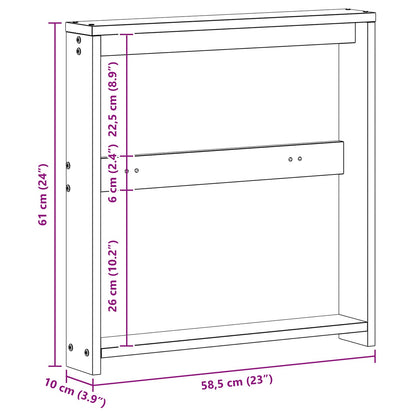 Modulo Braccioli 2 pcs Bianco 58,5 x 10 x 61 cm | homemem39