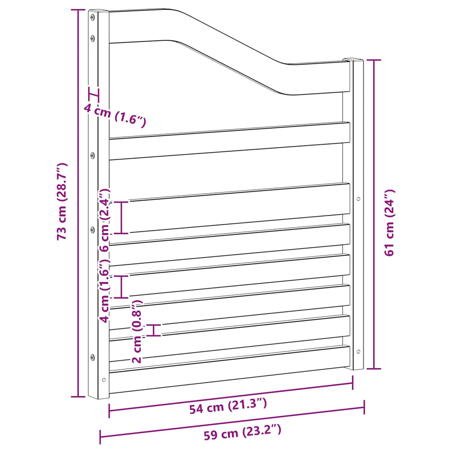 Modulo Braccioli 2 pcs Bianco 59 x 4 x 73 cm | homemem39