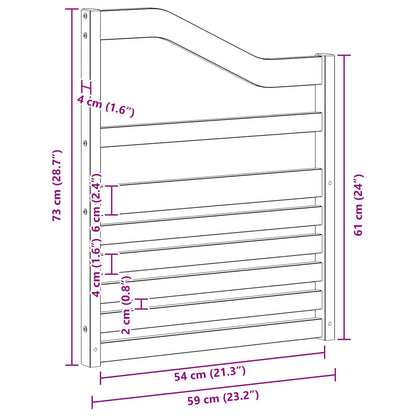 Modulo Braccioli 2 pz Bianco 59 x 4 x 73 cm