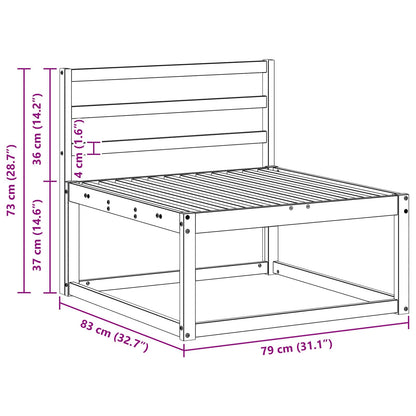Divano centrale per esterno Bianco 79 x 83 x 73 cm | homemem39