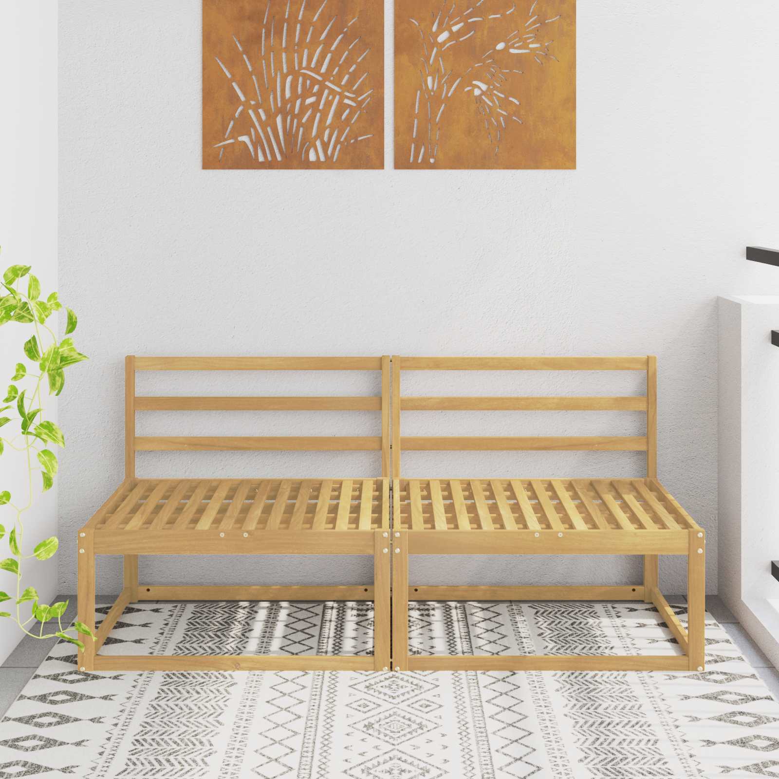 Divano centrale per esterno Bianco 158 x 83 x 73 cm | homemem39