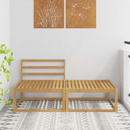 Poggiapiedi da Esterno 2 pz Poliestere Bianco lavato e beige