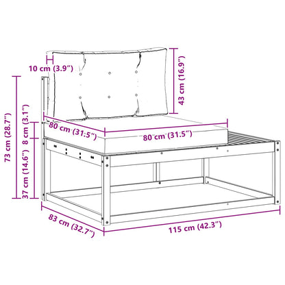 Divano da Esterno Bianco 115 x 83 x 73 cm Poliestere | homemem39