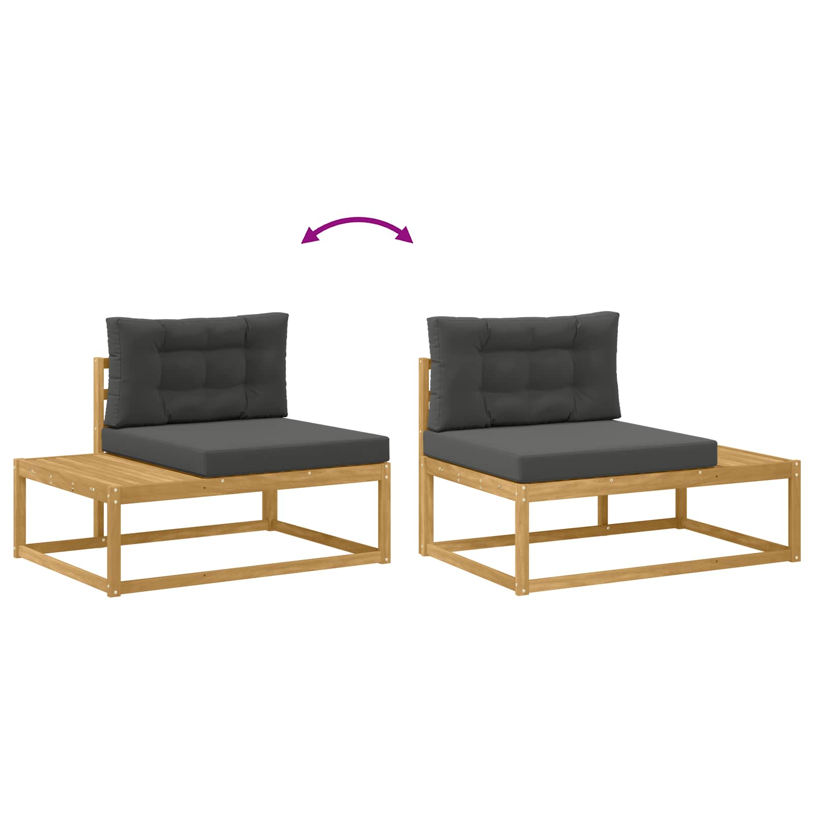 Divano da Esterno Bianco 115 x 83 x 73 cm Poliestere | homemem39