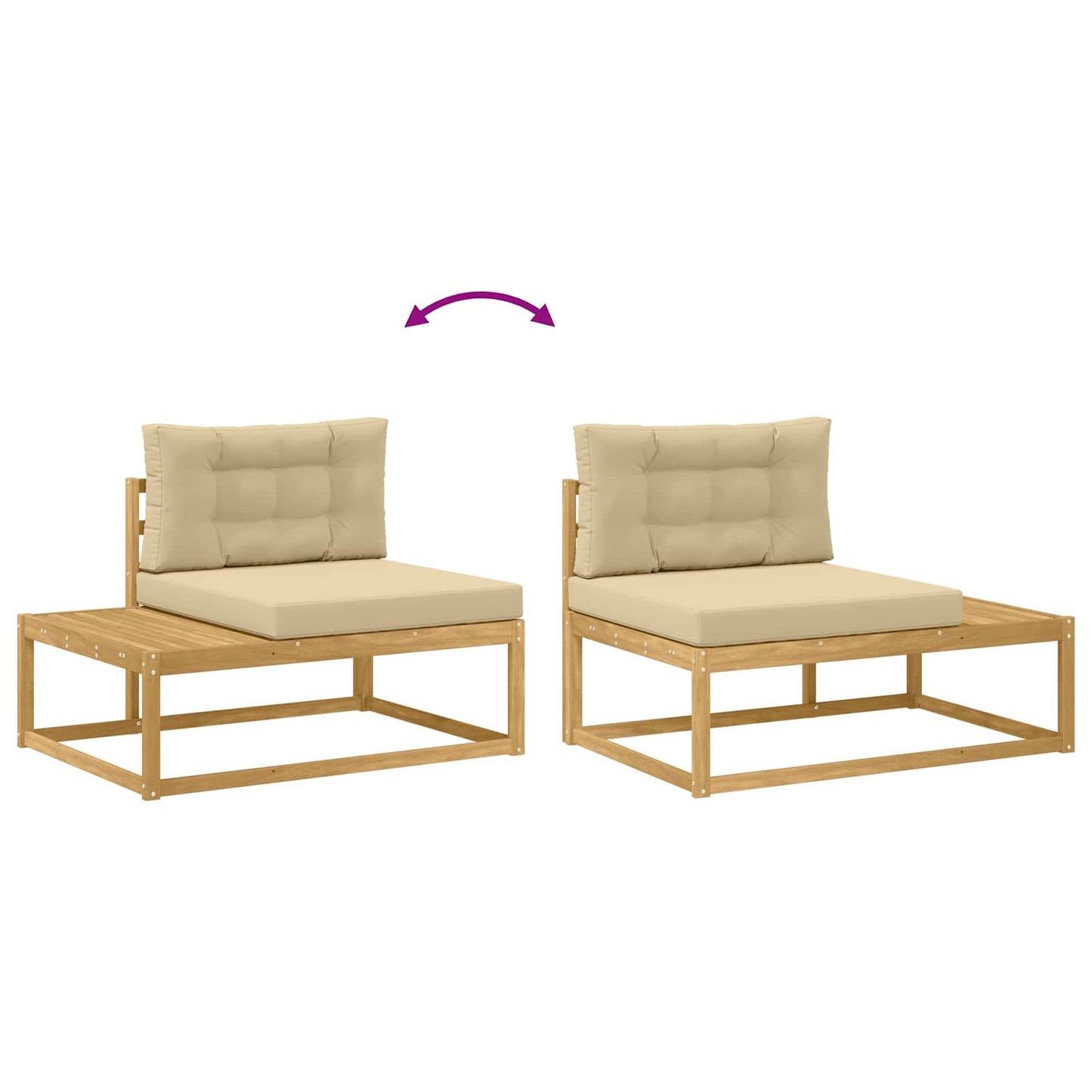 Divano da Esterno Bianco 115 x 83 x 73 cm Poliestere | homemem39